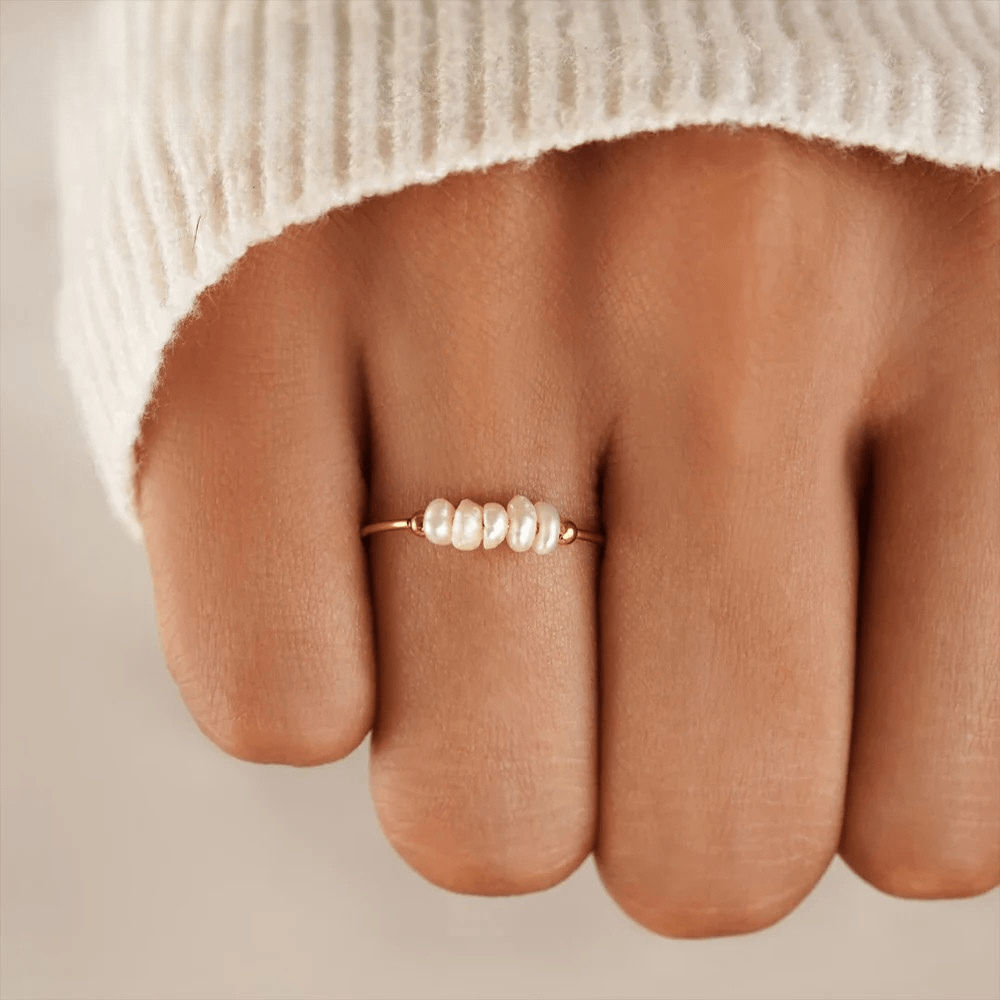 Bague perles or 18K