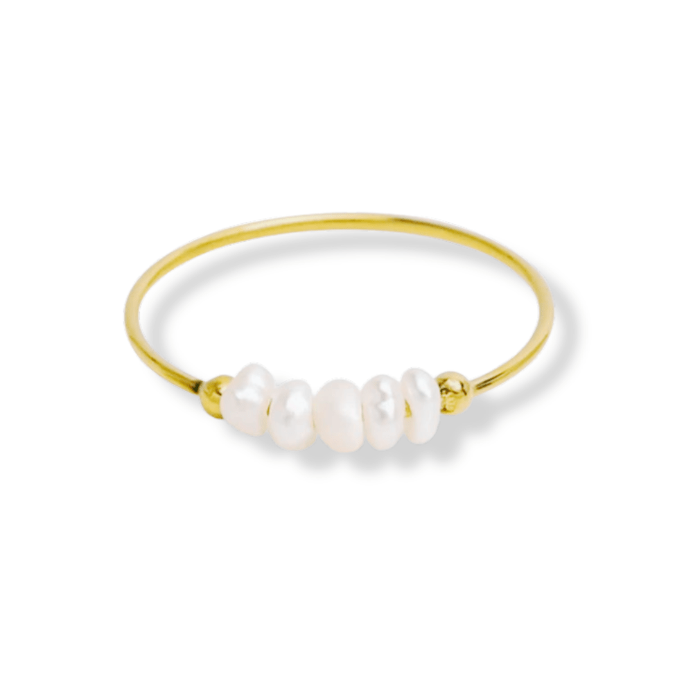 Bague perles or 18K
