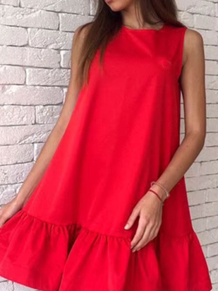 Robe d'été trapèze fluide plage