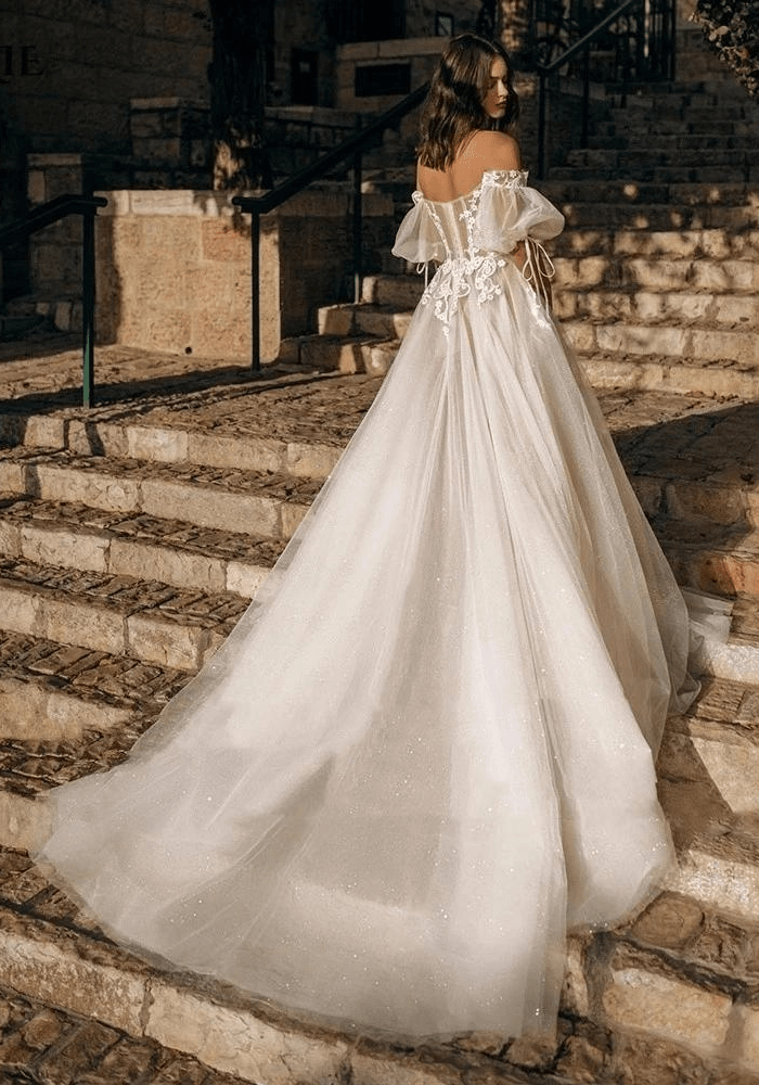 Robe de mariée trapèze dentelle