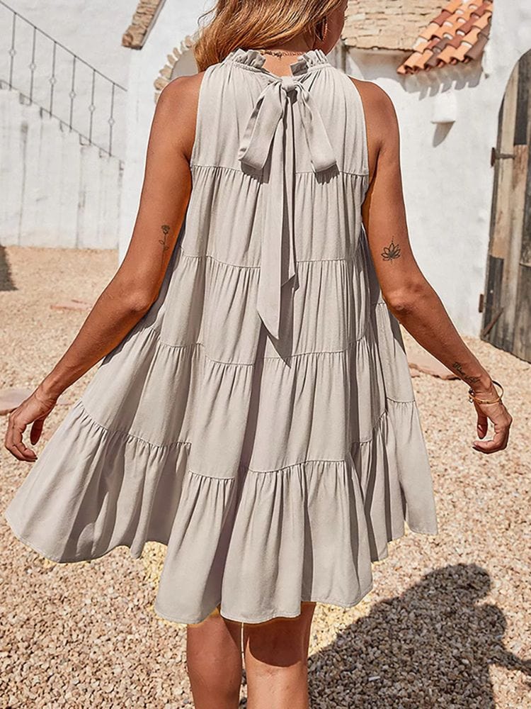 Robe fluide printemps été forme trapèze