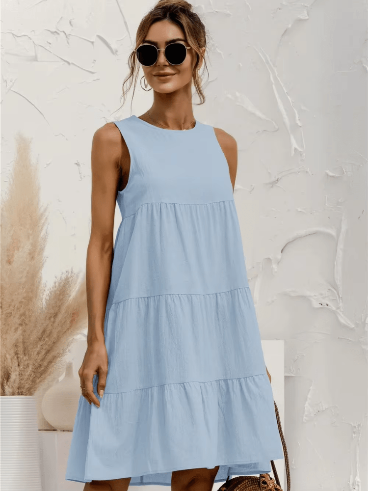 Robe forme trapèze mi longue