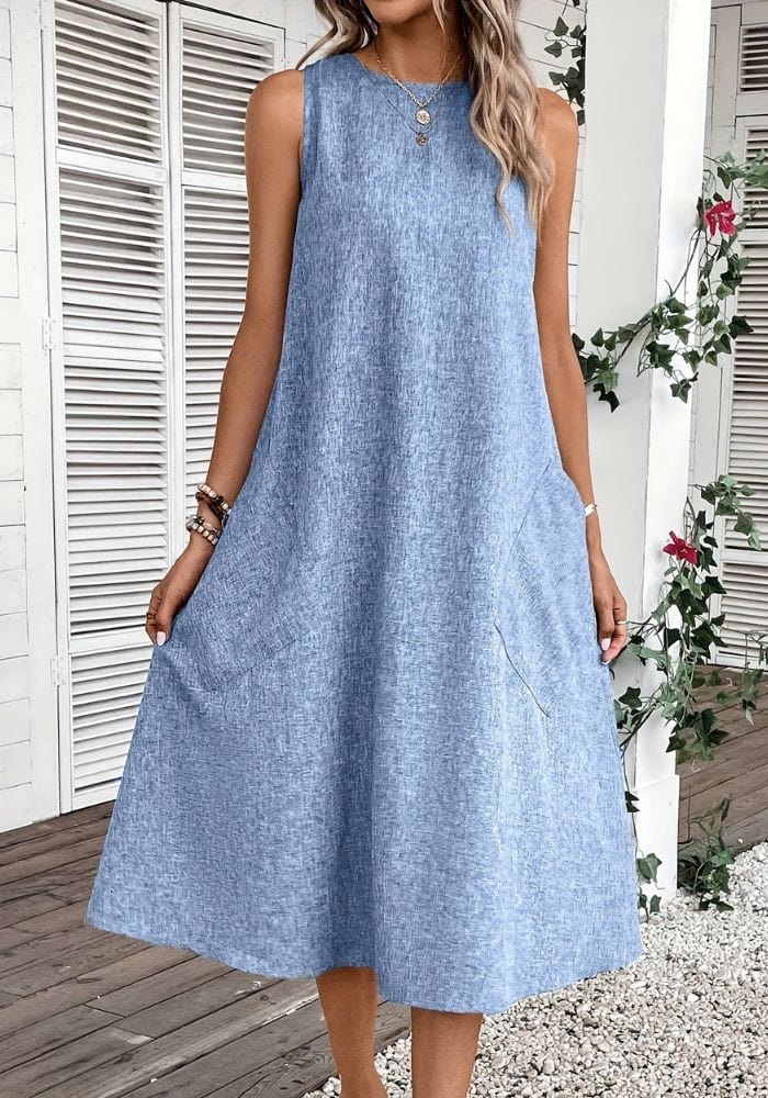Robe trapèze chic mi-longue
