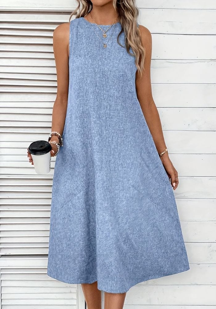 Robe trapèze chic mi-longue