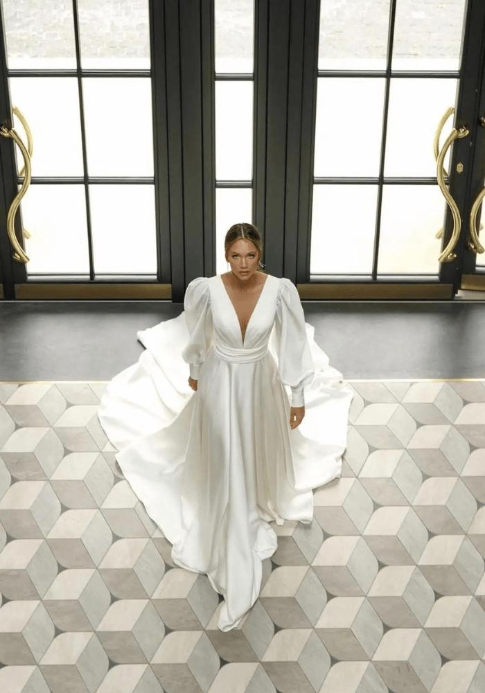 Robe trapèze chic pour mariage