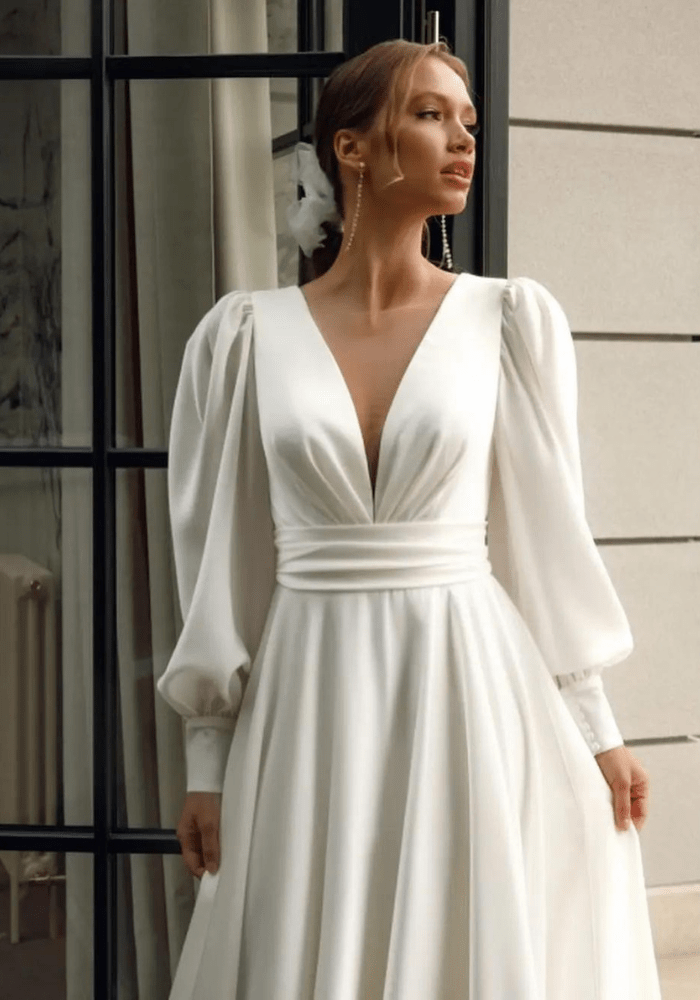 Robe trapèze chic pour mariage