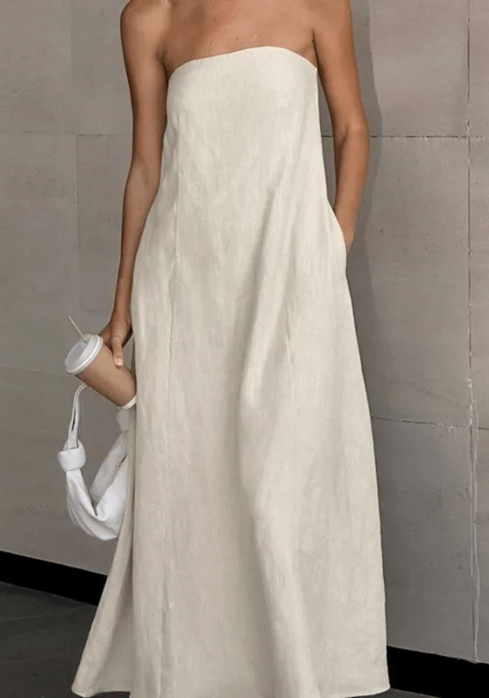 Robe trapèze dos nu