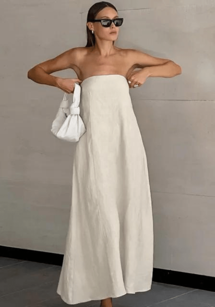 Robe trapèze dos nu
