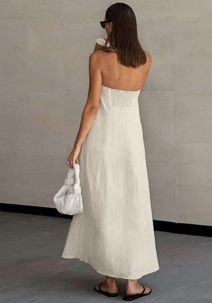 Robe trapèze dos nu