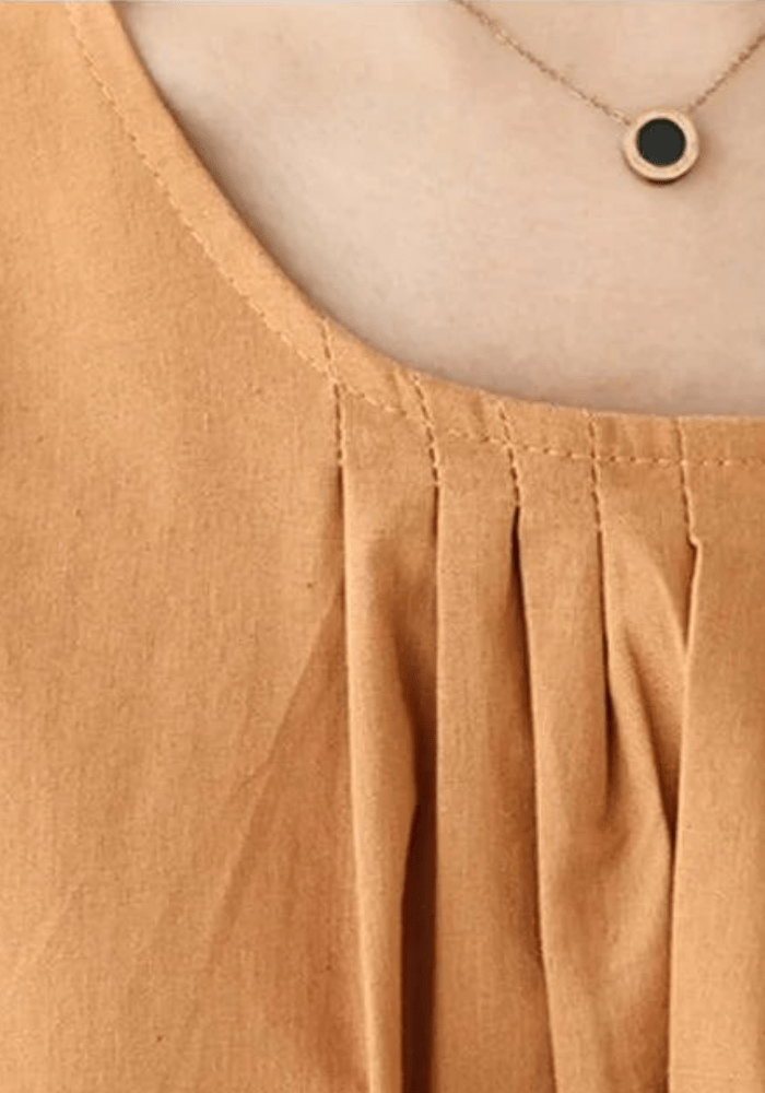 Robe trapèze grande taille camel