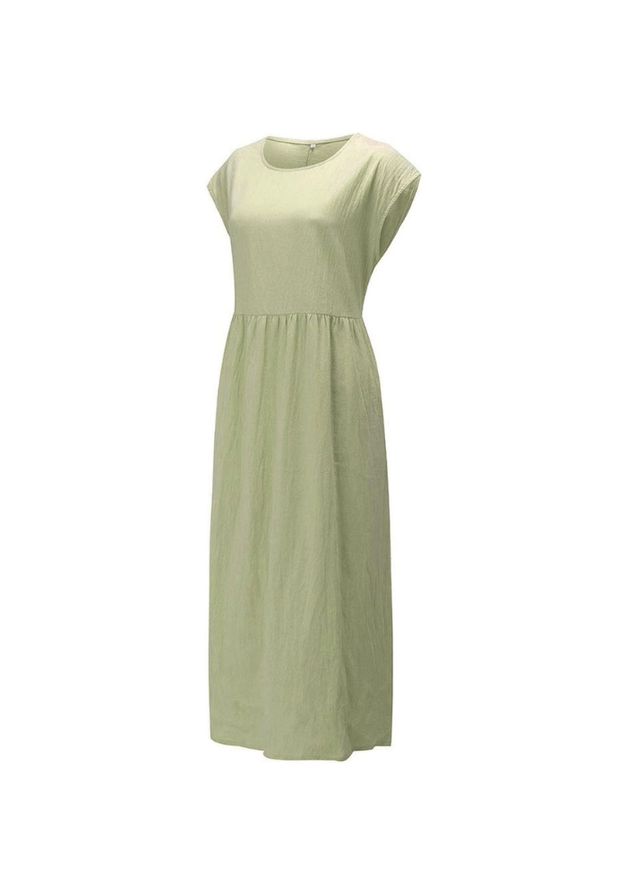 Robe trapèze manche courte vert pastel