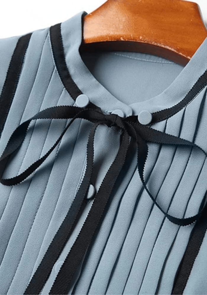 Robe trapèze plissée vintage