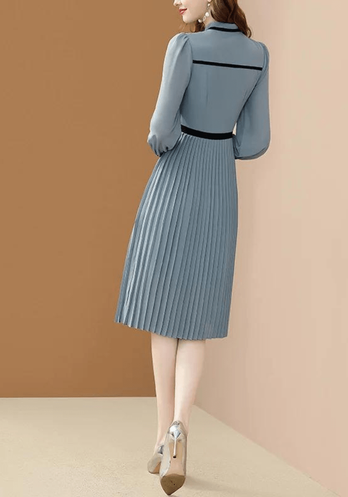 Robe trapèze plissée vintage
