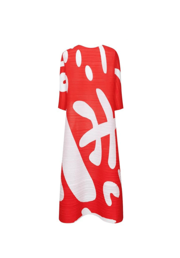 Robe trapèze rouge années 60